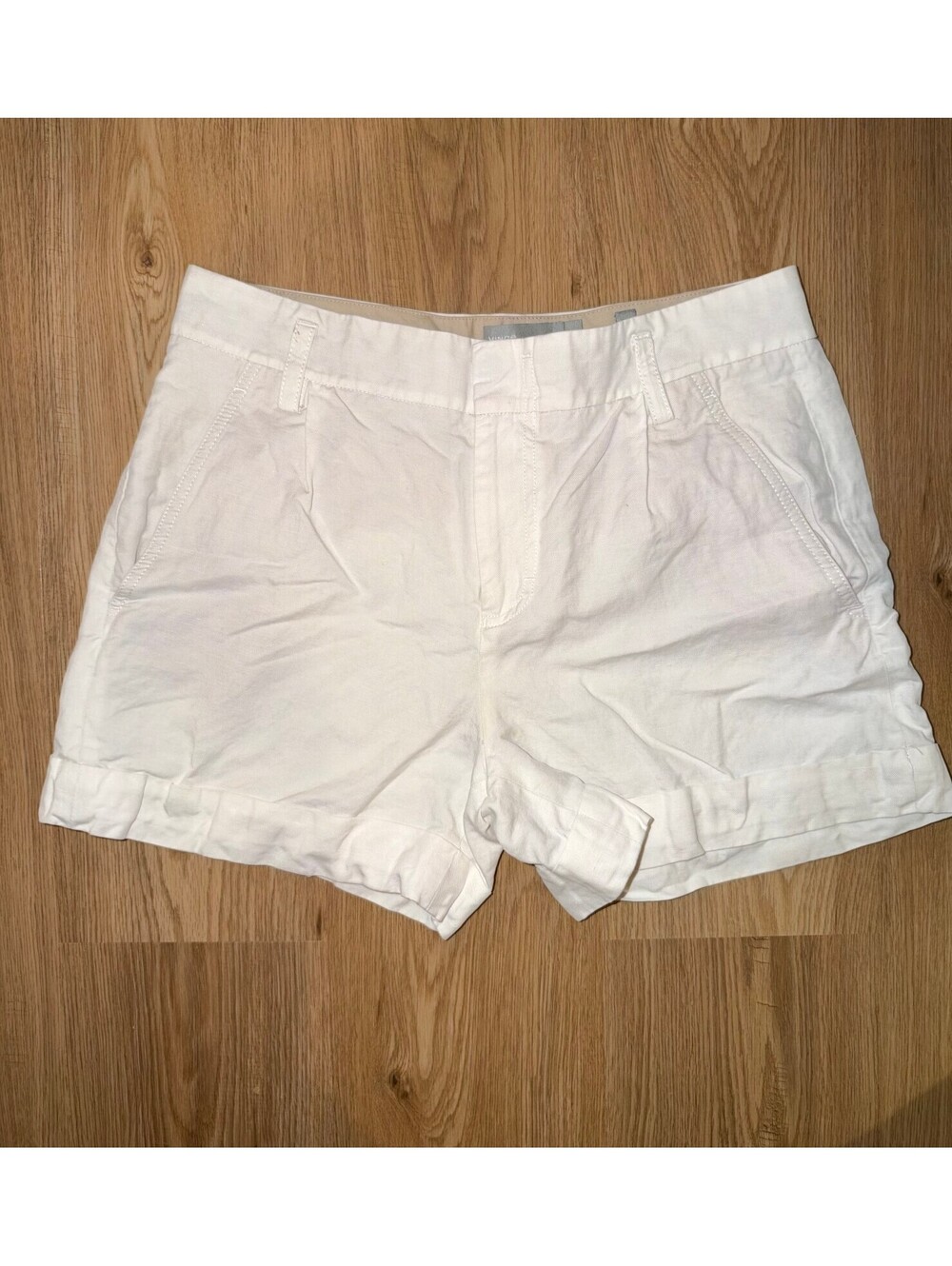 Vince White Casual Cotton Shorts Size 4
